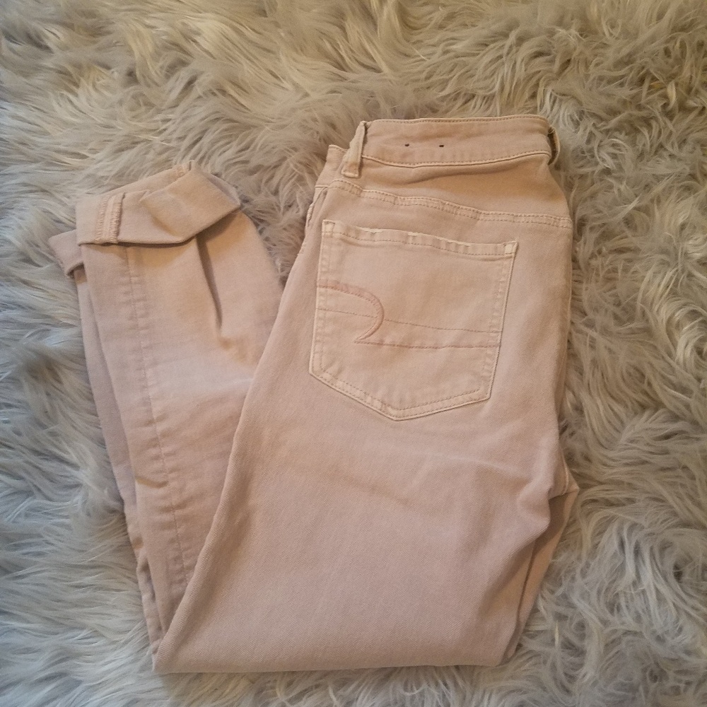 Pink Jegging Crop Pants